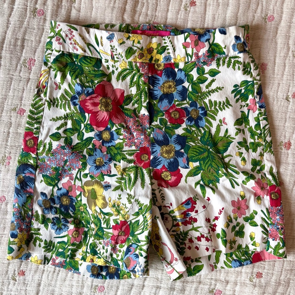 Catherine Malandrino Floral Colorful High Waist Shorts
